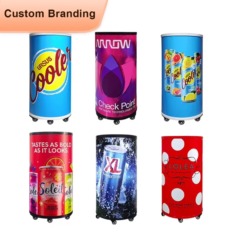 Meisda SC65Y New Can Shape Barrel Refrigerator 65L Energy Drinks Mini Fridge Beer Cooler For Party