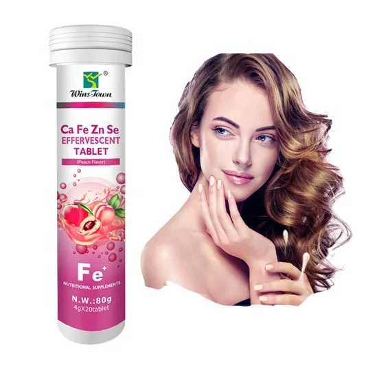 Ca Fe Zn Se Effervescent Tablets factory Nutrition Supplement vitamin c with zinc tablets