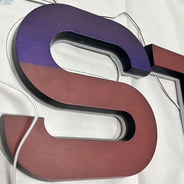 high quality letter led light real estate sign post 3d led letter uv print  sign