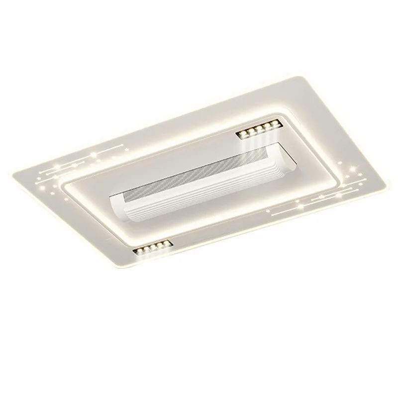 The fourth generation of new large wind drum bladeless fan light living room bedroom small spot light silent ceiling fan light