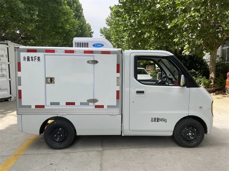 4 wheels Electric Refrigerated Ice Box Trucks Food Delivery Truck for Sale