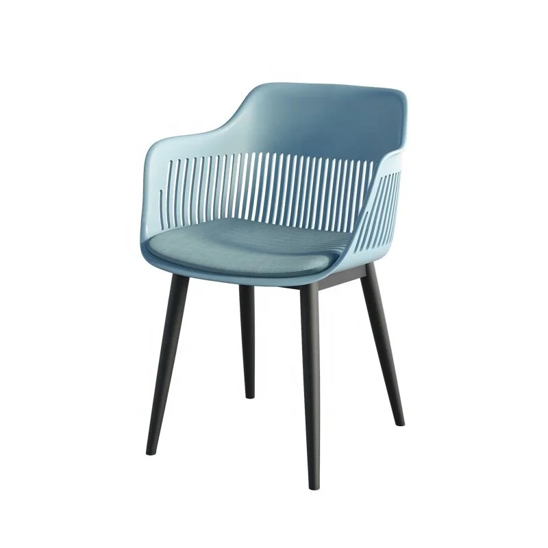 Thickened PP Material Simple Modern Backrest Armrest Plastic Chair, Nordic INS Style Study, Negotiation, Business, Bakery Chair