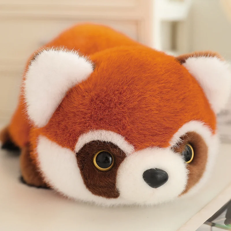 Custom teddy bear plush toy skin New design red 35/45cm racoon plush toys cute raccoon stuffed animal fat stuffed animals