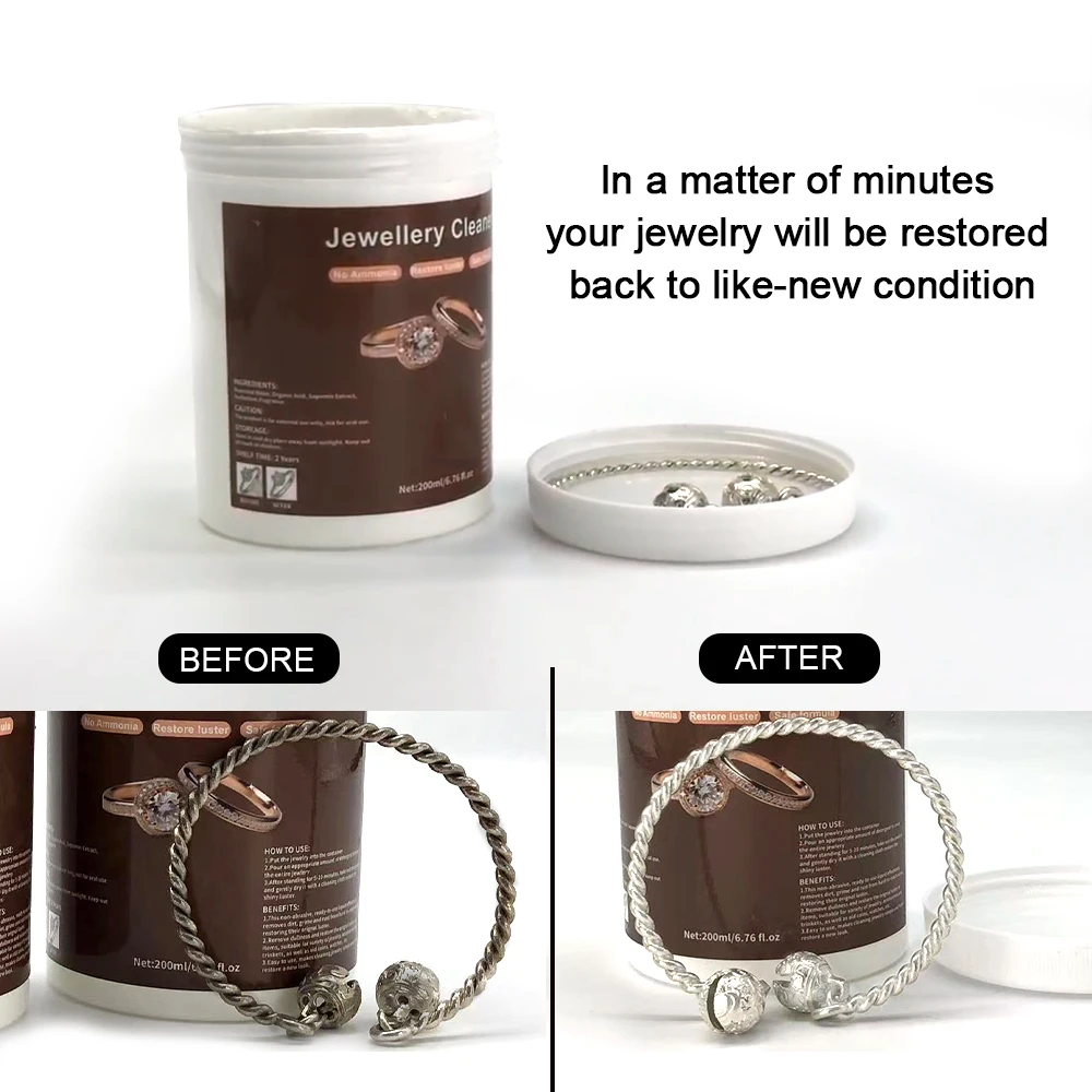 Professional Natural Silver Cleaning Jewelry Cleaners Liquid Eco Friendly Jewelry Polish Cleaning For All Jewelry