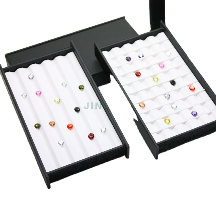 JINSKY customize black gemstone tray dimand display jewelry tray