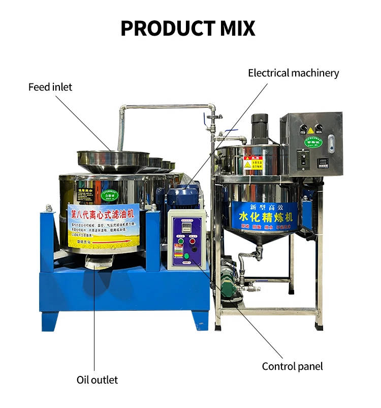 Good quality copra crude oil refining deodorization machine crude palm coconut oil refinery plant equipment