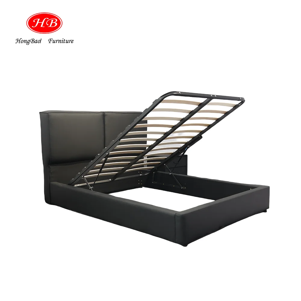 Fast Delivery Hotel Apartment Raised Bed Frame Sturdy Metal Storage Bed Frames With Storage Space