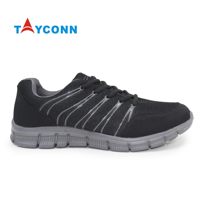 Scarpe Uomo Custom Logo Man Multi Sneakers Lace-up Breathable EVA Outsole Men Black Mesh Running Shoe