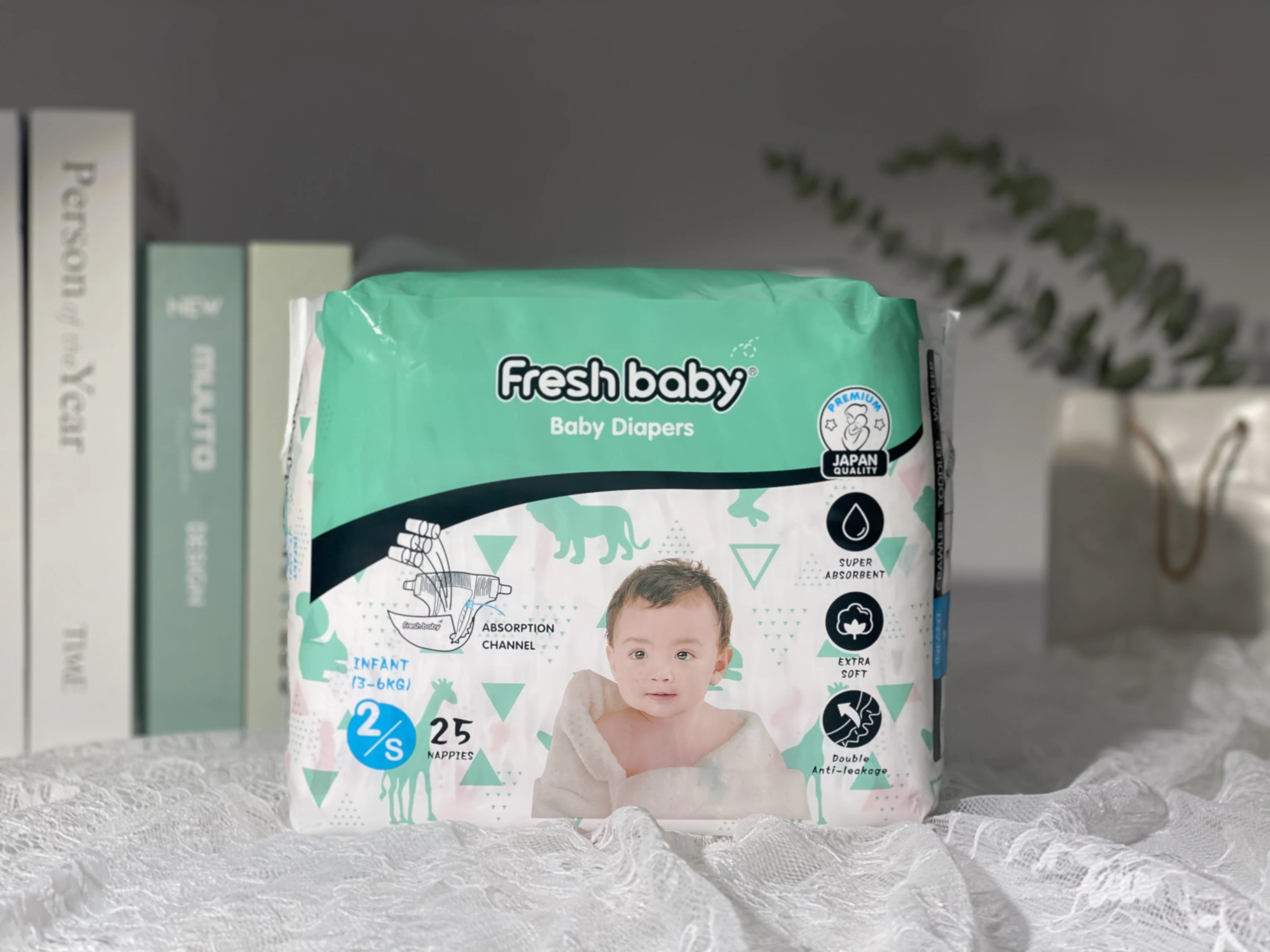 Baby Supplies Products New Technology OEM disposable baby diapers with double absorbent core