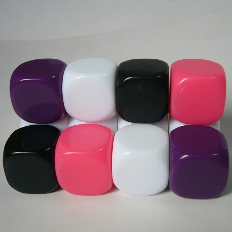 20 мм D6 твердые белые штампованные акриловые закругленные Угловые пустые кубики шесть различных пользовательских сторон Печатные изображения