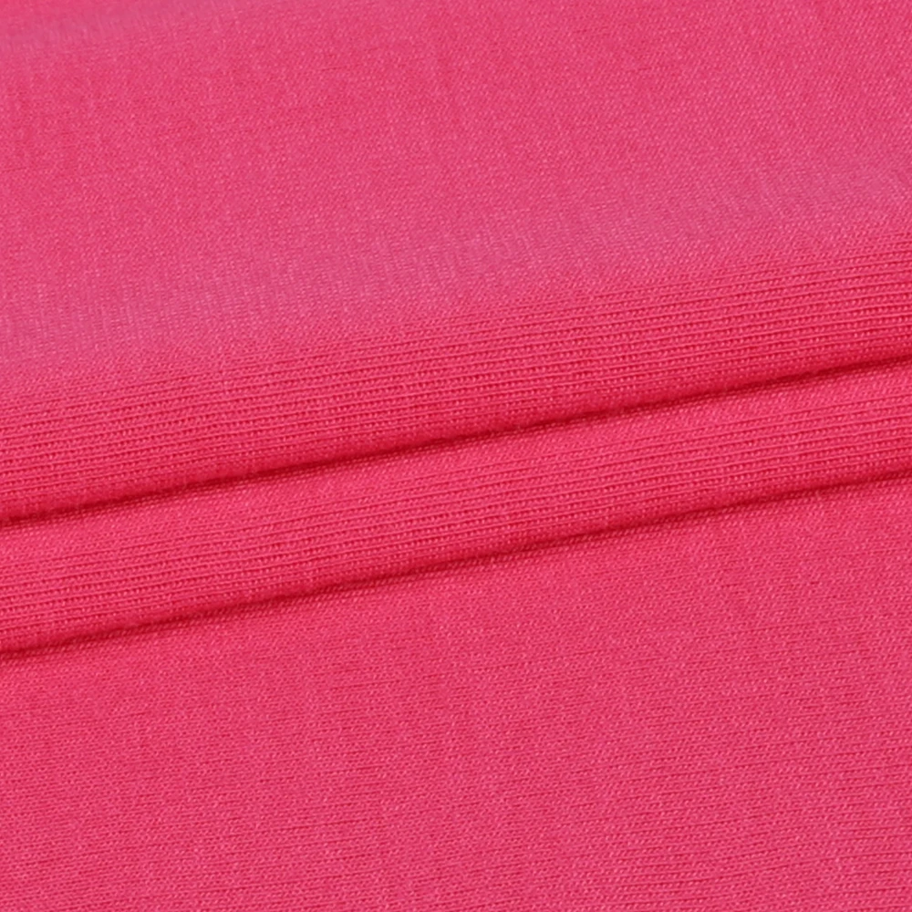 Bamboo spandex jersey fabric 160gsm solid color fabric for sleepwear