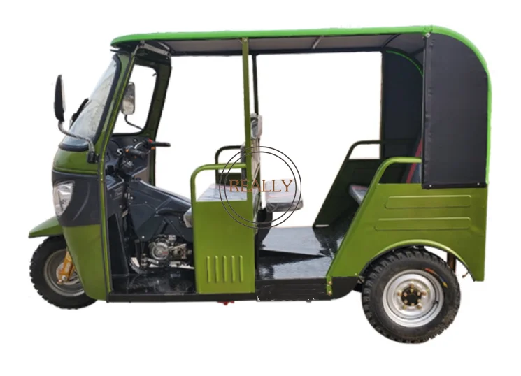 Auto Adult Electric Tricycle Gas Powered Motor Tricycle Tuk Tuk with Rooff