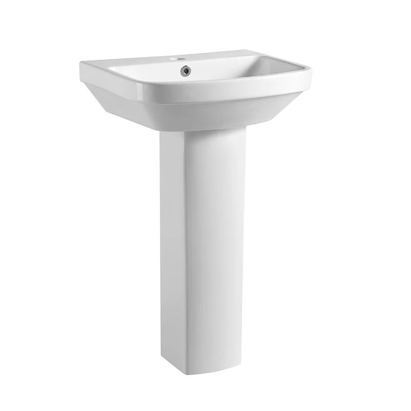 smoow modern pedestal basin ceramic wash basin pedestal height