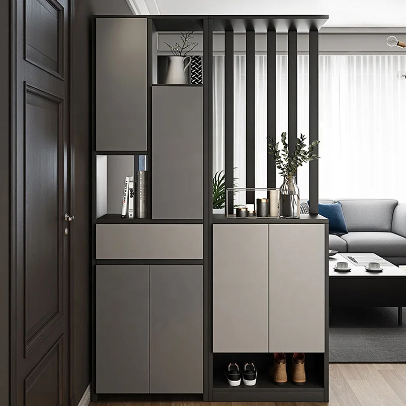 Modern simple living room hall cabinet large storage space partition side cabinet