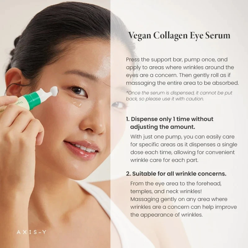 korean Sensitive skin care products100% authentic Wrinkle Care Brighten CoolTouch Eye Applicator AXIS-Y Vegan Collagen Eye Serum