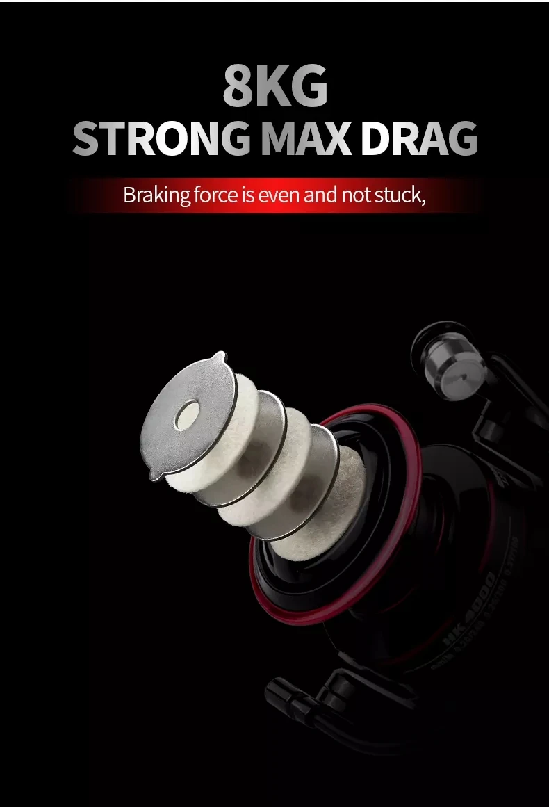 Carrete De Pesca Reel Fishing 5.2:1 High Speed Metal Spool Carp Fishing Reel Saltwater Fishing Spinning Reel