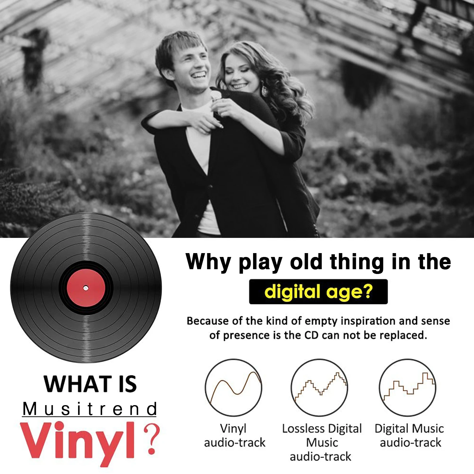 Top Quality Vinyl Records Player BT Music Wooden Vintage Turntables Player
