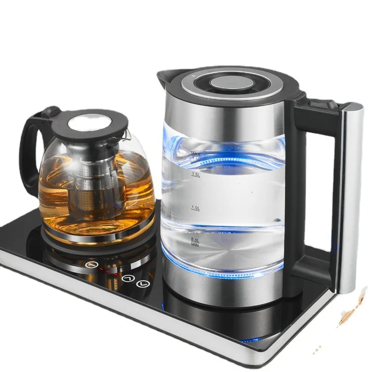 Double pot tray combined teapot multi-function glass electric kettle tea machine