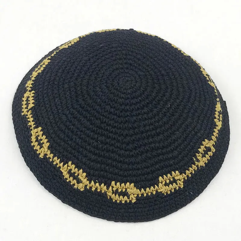 Wholesale Custom logo Jewish kippot Satin kippah Embroidery and printed kippa