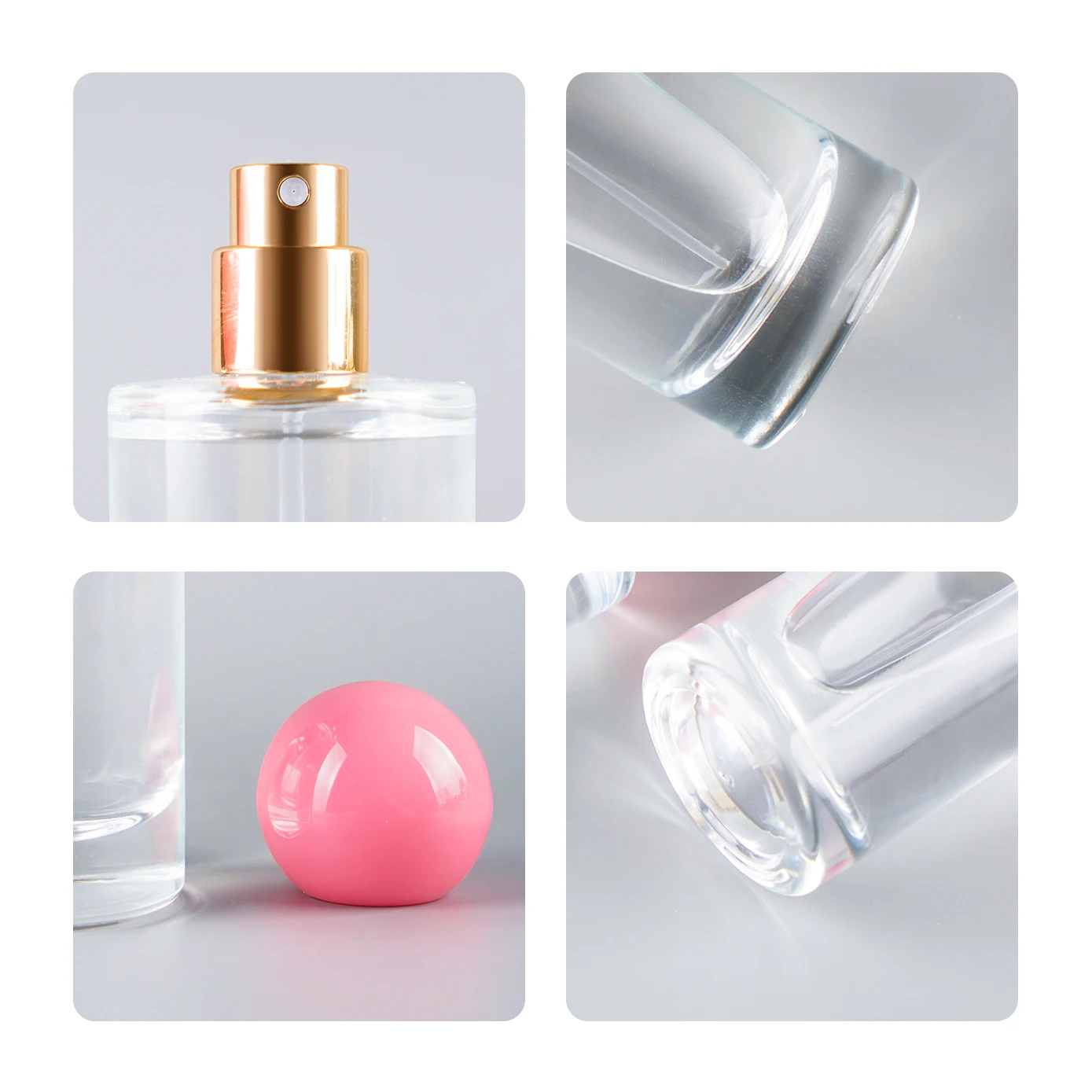 Customize Wholesale Price Plastic Cap 30ml Empty Clear Glass Perfume Bottle