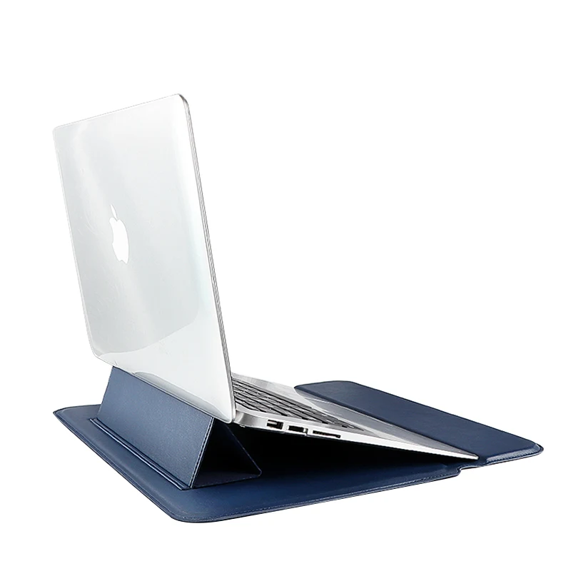 Factory Direct Low MOQ PU Leather Laptop Sleeve Cover 13,13.3,14.1-154 inch Ultra-thin Computer Notebook Bag with Stand Function