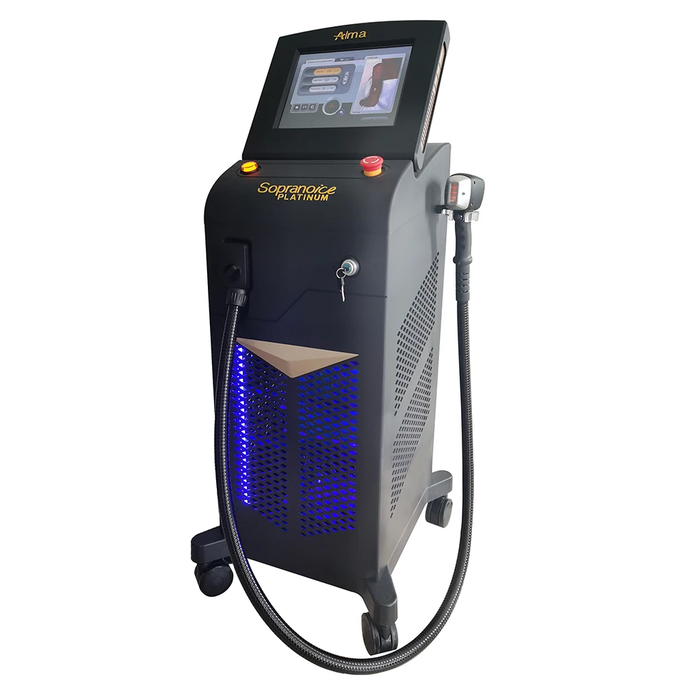 2021 Alma 808Nm Hair Removal 755Nm 808Nm 1064Nm 1600W Big Power 4K Alma Soprano Ice Platinum Laser 810 Diode Laser