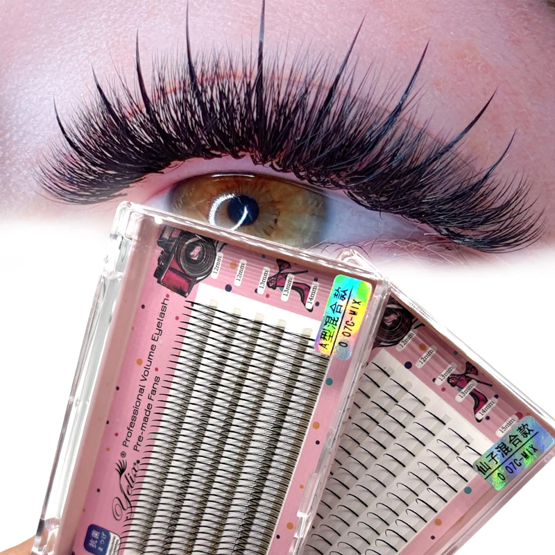 Yelix C Curl 0.07 Premade Fans 1000 Las Extension Premade Fans Supplies Premade Fans Mix Tray