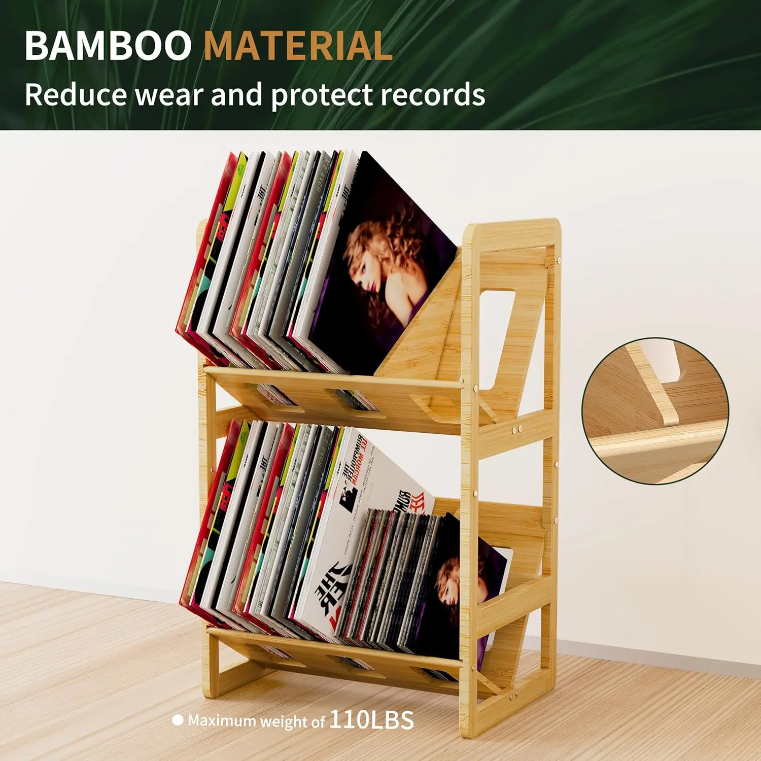 Combohome Bamboo Floor Large Tall Bookcase Book Shelf Retail Shop Library Book Store Display Rack Furniture for Bookstore