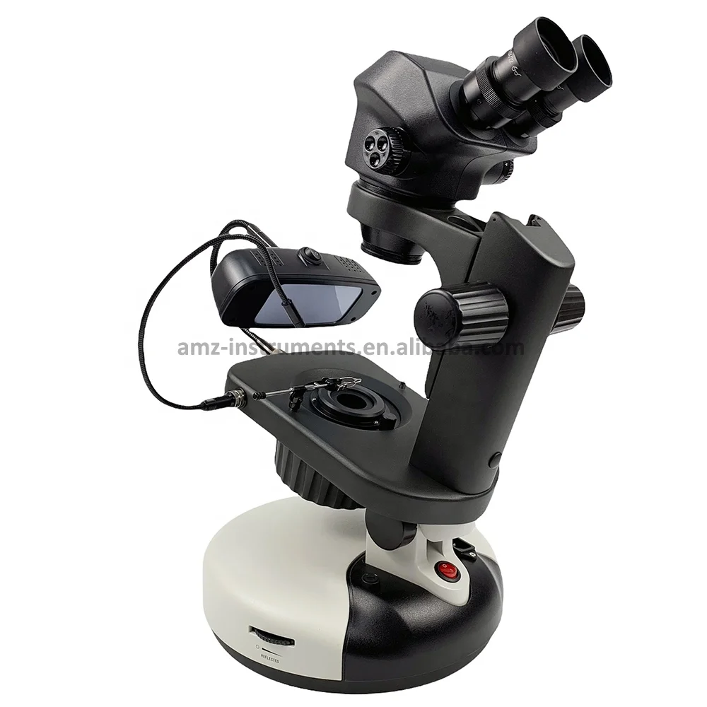ASZ-ZB8 7X-50X Binocular Jewelry Gemological Stereo Microscopes, 45 degree inclined, Pupillary adjust distance: 55-75mm