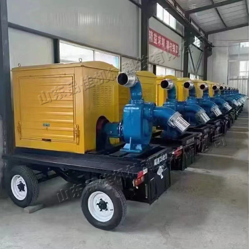 Promotion of small self-priming sewage pumps Mobile flood control and drainage suction pumps High head emergency diesel pumps