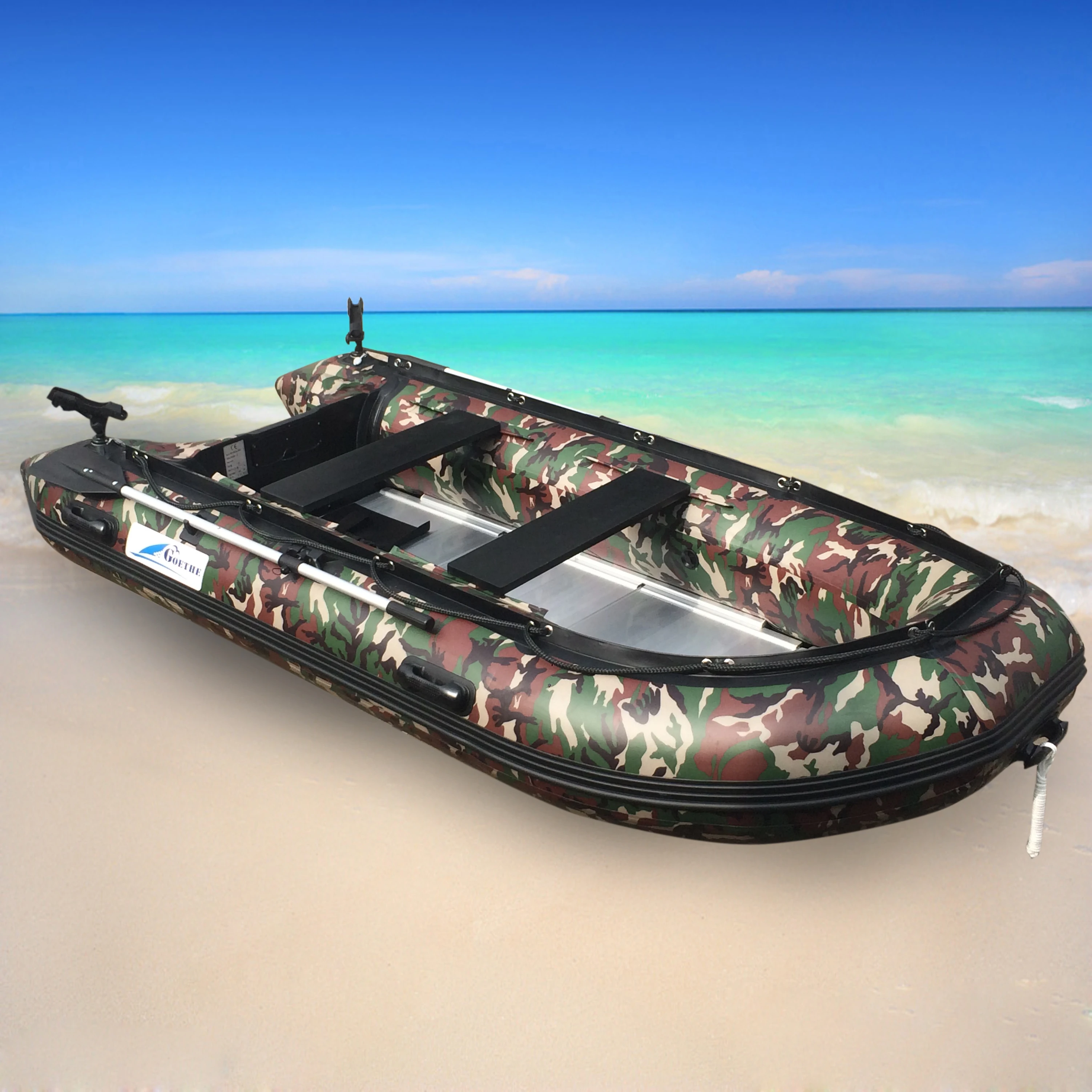 GTS 330 PVC Inflatable sport fishing boat camo small boats