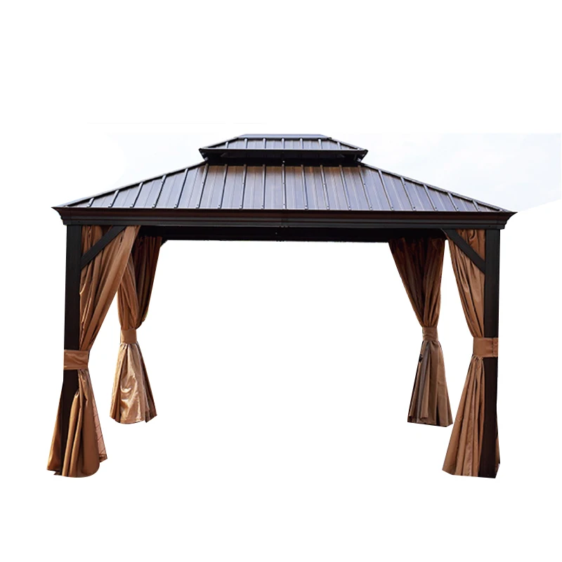 New design Custom Steel tent Modern waterproof outdoor Gazebo With Metal Roof