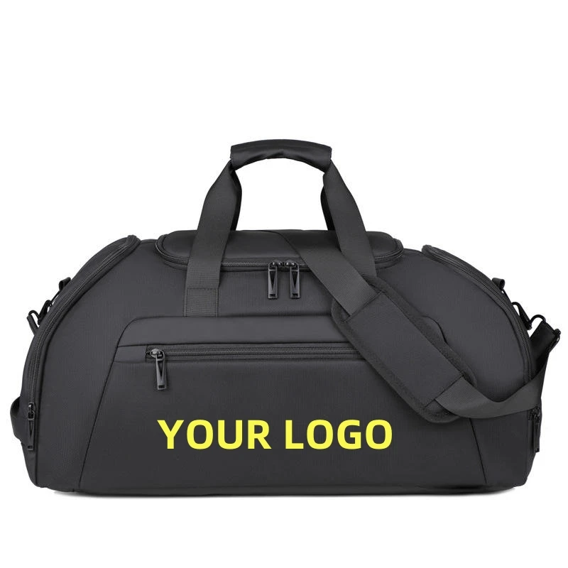 Manufacturer OEM Training Gym Backpack for Sports Custom Logo Luggage Travel Bags Waterproof Black Duffel Bag for Men