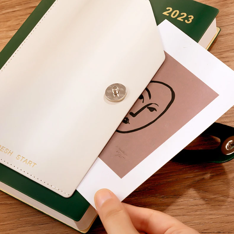 2023 Schedule Book Planning Book Diary Punch Card Calendar Notepad Thick Hardcover Notebooks A5 Wholesale