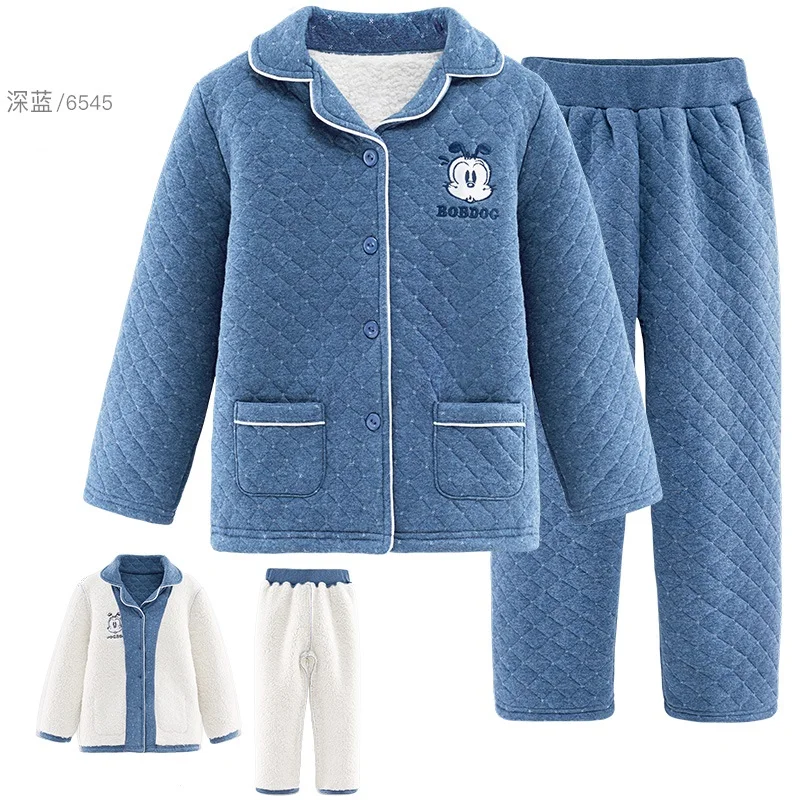 
2020 new style comfortable winter thick boys kids pajamas set sleepwear nightgown 