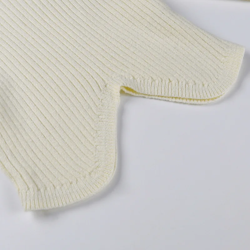 2022 Spring Basic Round Neck Long Sleeve Shirt Drop Shipping Plain Color Knitted Top