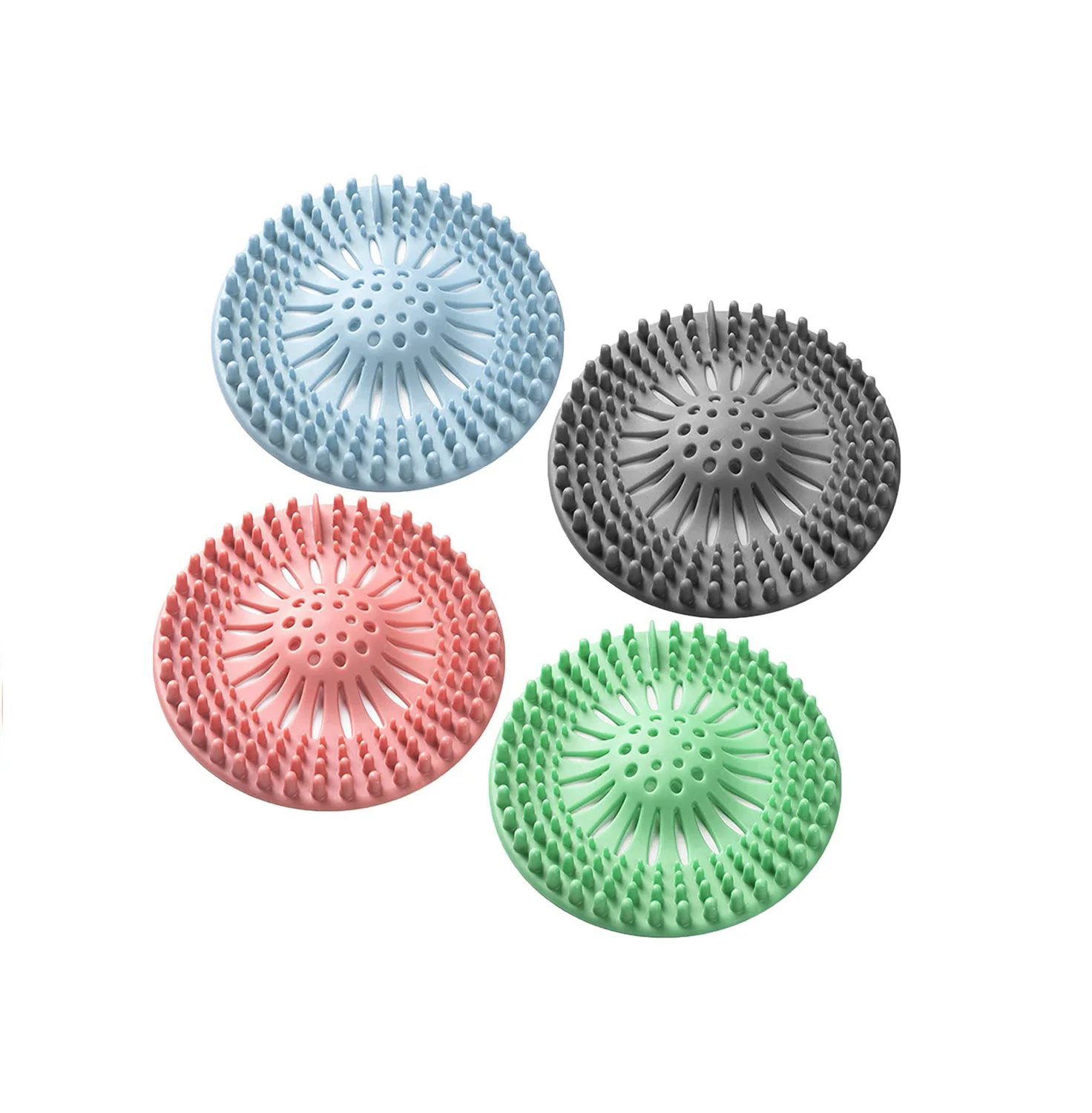Silicone Hair Catcher Shower Drain Covers Stopper Sink Strainers Bathroom Bathtub And Kitchen Floor Shower Drain Cover
