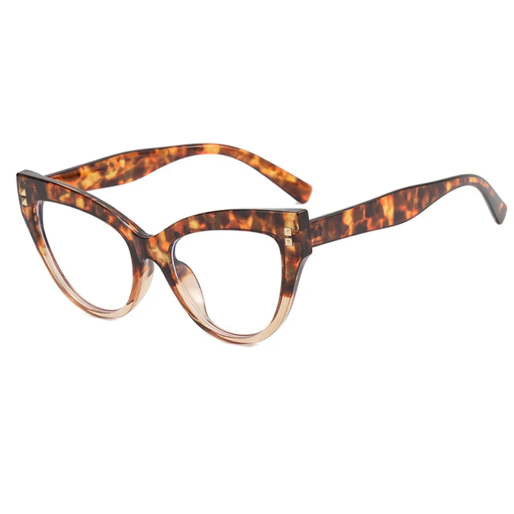 Oversized Eyeglass Frames Fashion Anti-Blue Light Computer Glasses Women Prescription Optical Frame Myopia Cat Eye Sunglasses