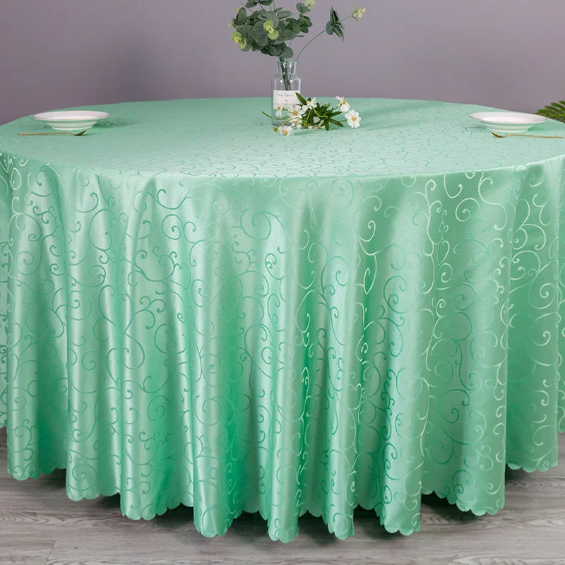 Simple Pattern Wedding Tablecloths Reusable Damask Tablecloth Jacquard Table Cover
