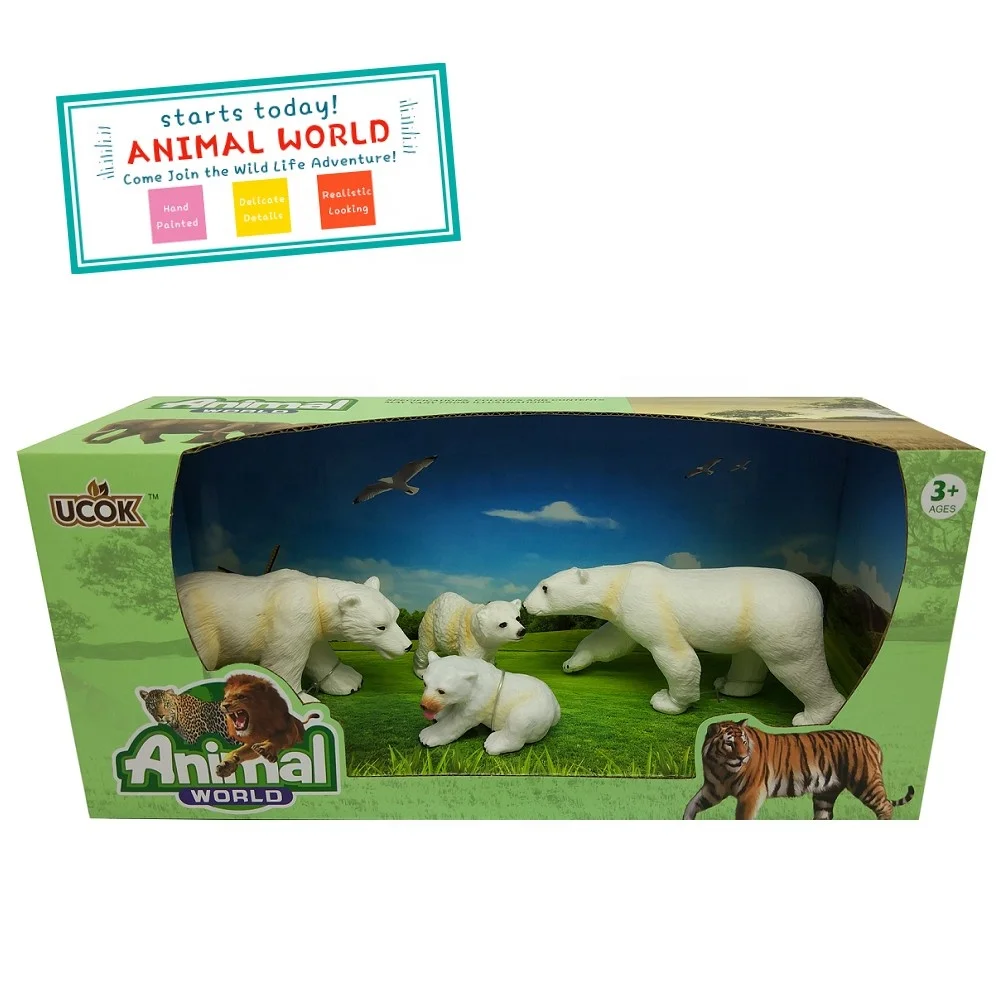 
Panda Family Animal Playset 4-piece 3-5 inch playset Gift for toddler 