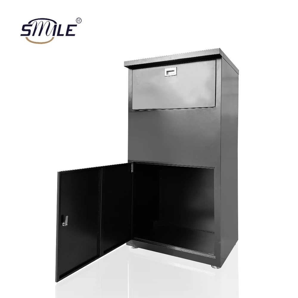 CHNSMILE outdoor mailbox Parcel Drop Box Stainless Steel Anti-Theft Lockable Package Delivery Boxes for Outside