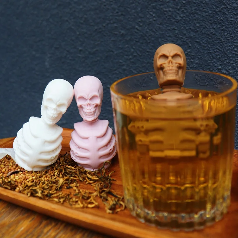 New Human Skeleton Halloween Silicone Tea Infuser