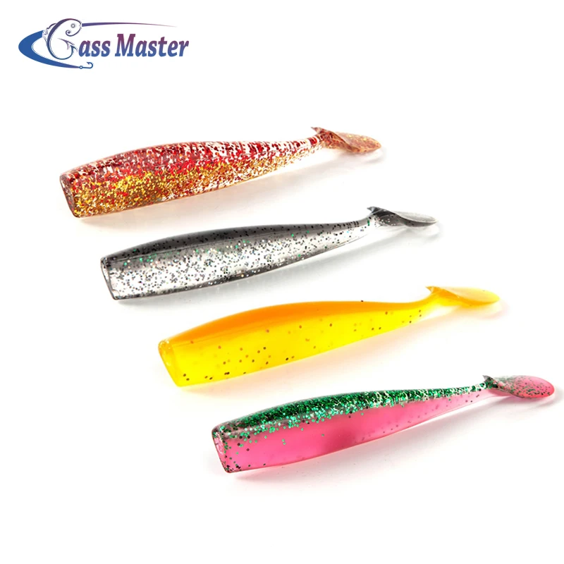 Bass master Fishing soft bait lures 100mm 7.7g Soft Plastic Shad Worm lures Carp Artificia Wobblers pesca lure