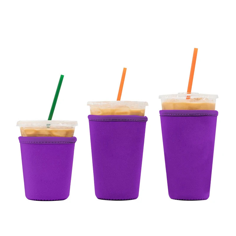 Многоразовые ледяные кофейные чашки 3 размера неопреновый подстаканник для чашек от 16 до 32 унций холодный горячий напиток кофейный чай