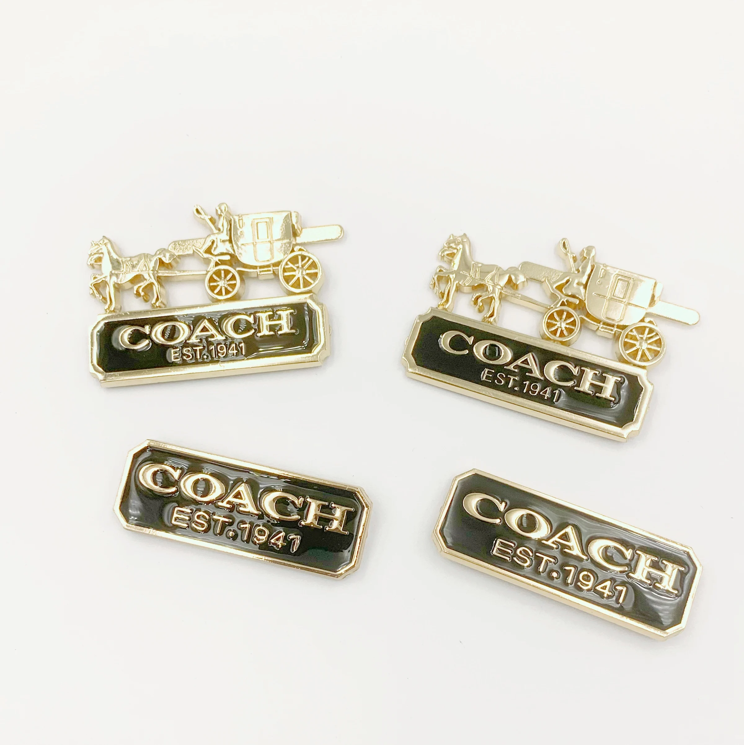 wholesales high quality brand metal logo/custom design metal tag for bags