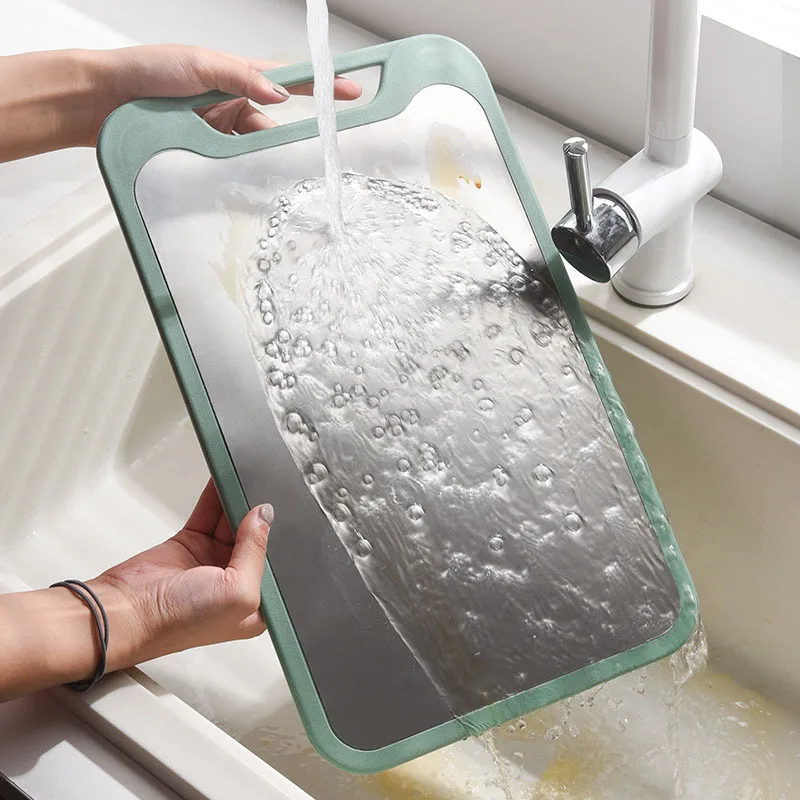 Wholesale double-sided stainless steel 304 plastic cutting board dual-use high-performance large adhesive board