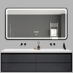 BOLEN metal  framed  lighted wall  mirror  with adjust light color and touch screen vanity LED mirror for home decorative