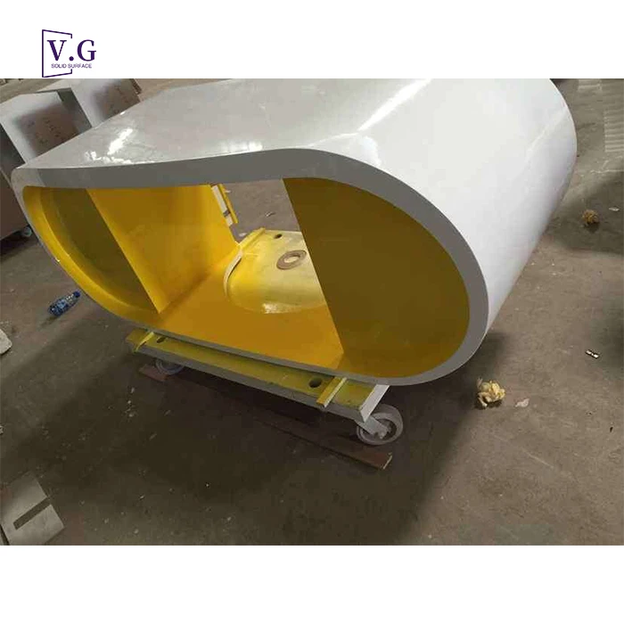 modern office table photos custom Solid Surface Stone office executive table pictures