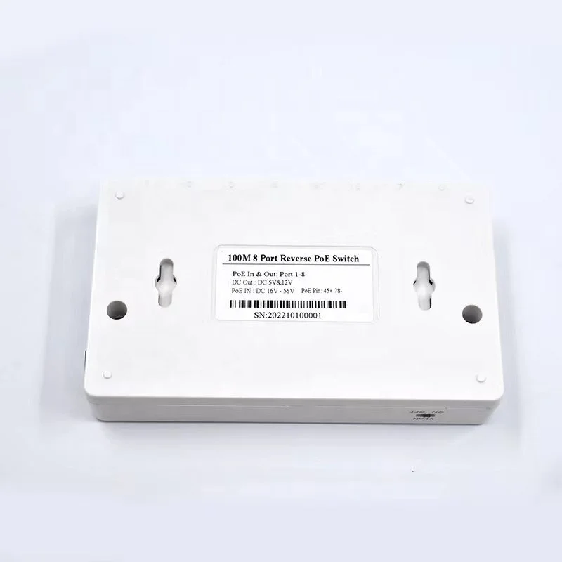 RPOE 8 порт 10/100 Мбит/с обратный сетевой коммутатор 24 В выход для Ip-камеры видеонаблюдения
