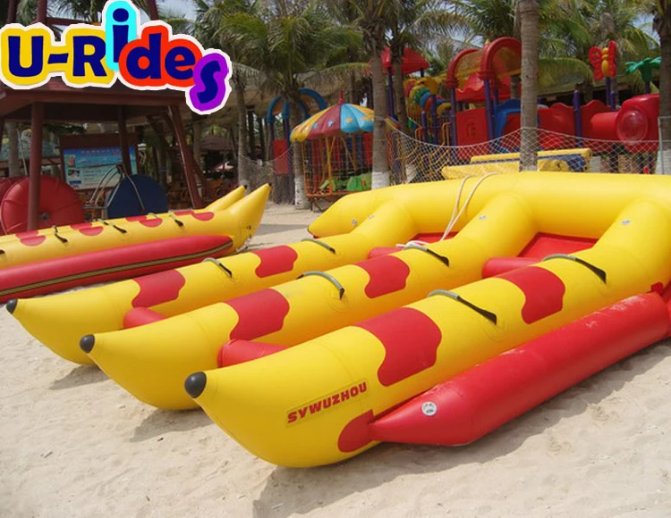 Outdoor 6-Seat Inflatable Fly Fish Boat Made of Durable 0.9mm PVC Material for Water Play Equipment